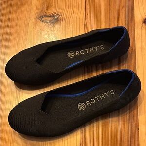 Rothy's Women's The Flat Black round toe ballet shoes